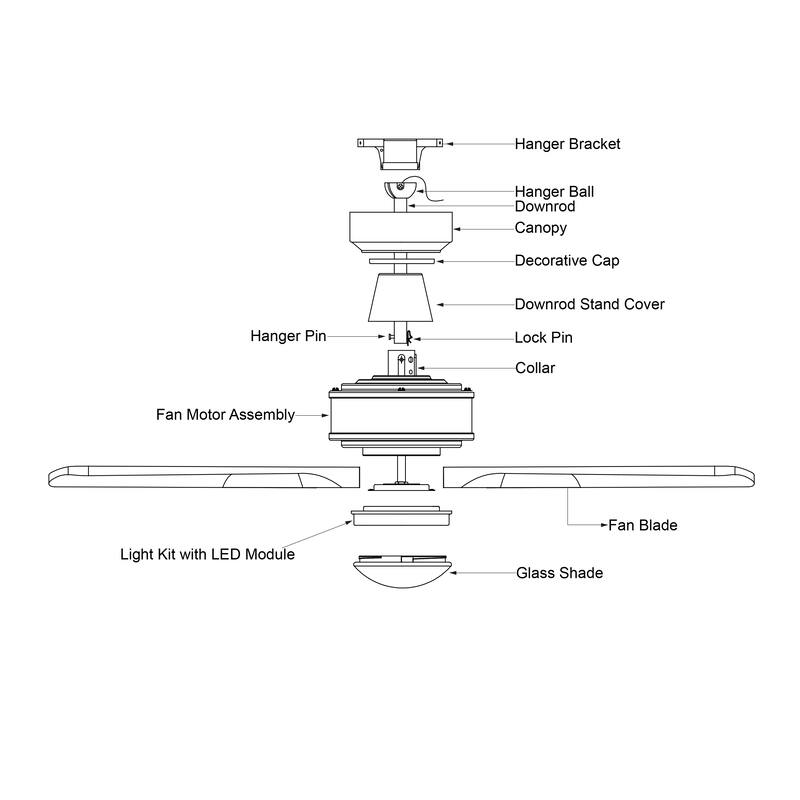 Curtiss 3-speed 52-inch Indoor or Outdoor Ceiling Fan