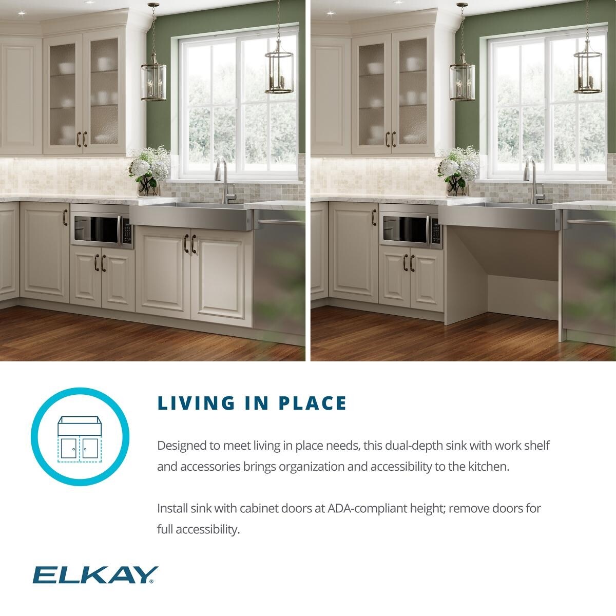 Elkay Dart Canyon Stainless Steel 29 7 8 X 27 1 4 X 9 5 8 Single Bowl Farmhouse Ada Workstation Sink Overstock 31431426