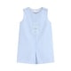 preview thumbnail 1 of 2, Blue Seersucker Gingham Bunny Shortall - 6-12M