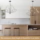 12-Light Candlestick Hanging Linear Chandelier Lighting 3-Tier Ceiling Light Fixture for Kitchen Island