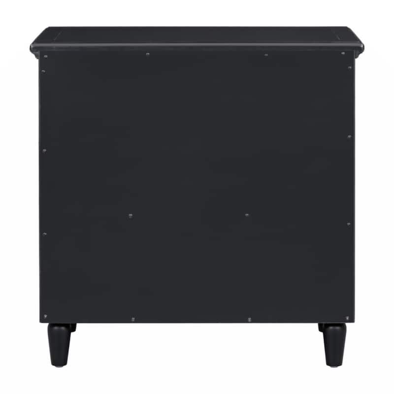 3-Drawer Nightstand Storage Wood Cabinet