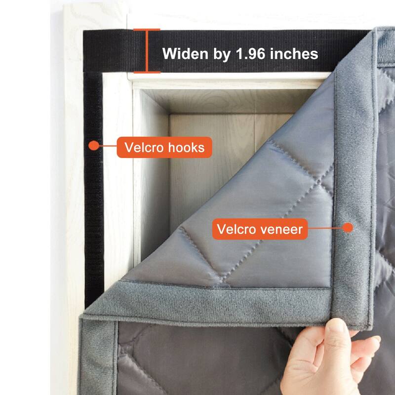 Magnetic Waterproof Thermal Insulated Door Curtain Energy-Saving Cotton Screen