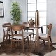 preview thumbnail 5 of 10, Idalia 5-piece Wood Rectangular Dining Set by Christopher Knight Home Natural Walnut + Light Beige