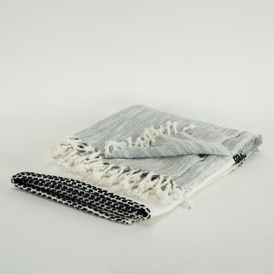 Rizzy Home Color Block with Stripes Woven Throw