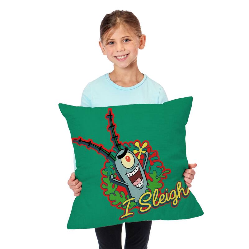 Nickelodeon Spongebob Squarepants Christmas 18 Inch Throw Pillow