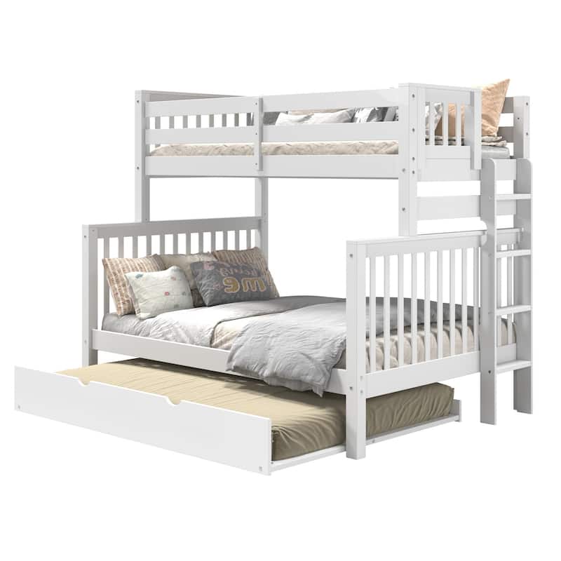 Taylor & Olive Trillium Twin over Full Bunk Bed Ladder, Full Trundle