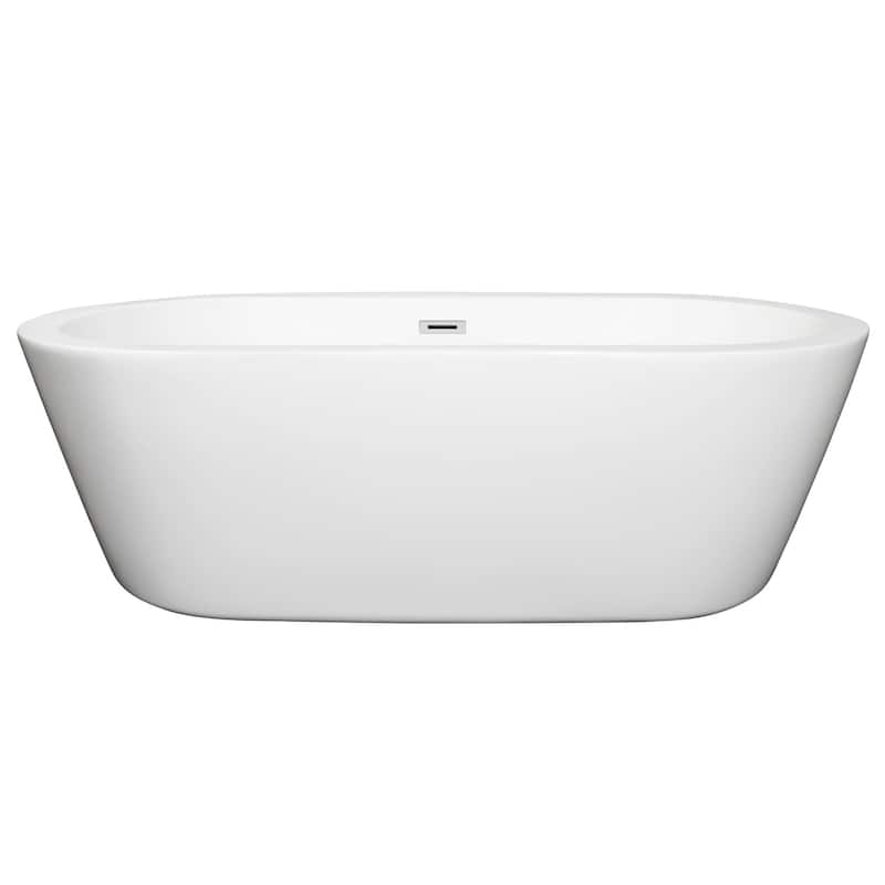 Wyndham Collection Mermaid 71" Free Standing Acrylic Soaking Tub with