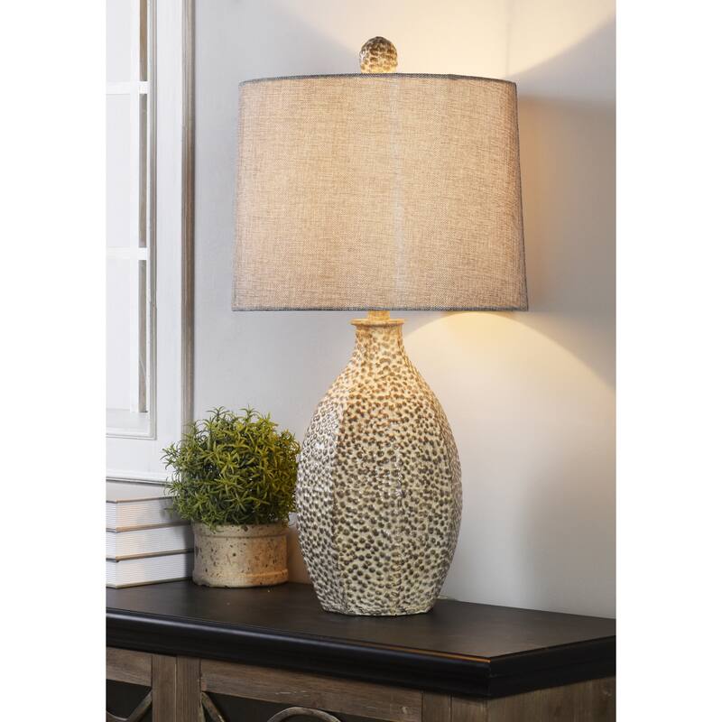 StyleCraft Laurie Bokava Table Lamp - Textured Grey Shade