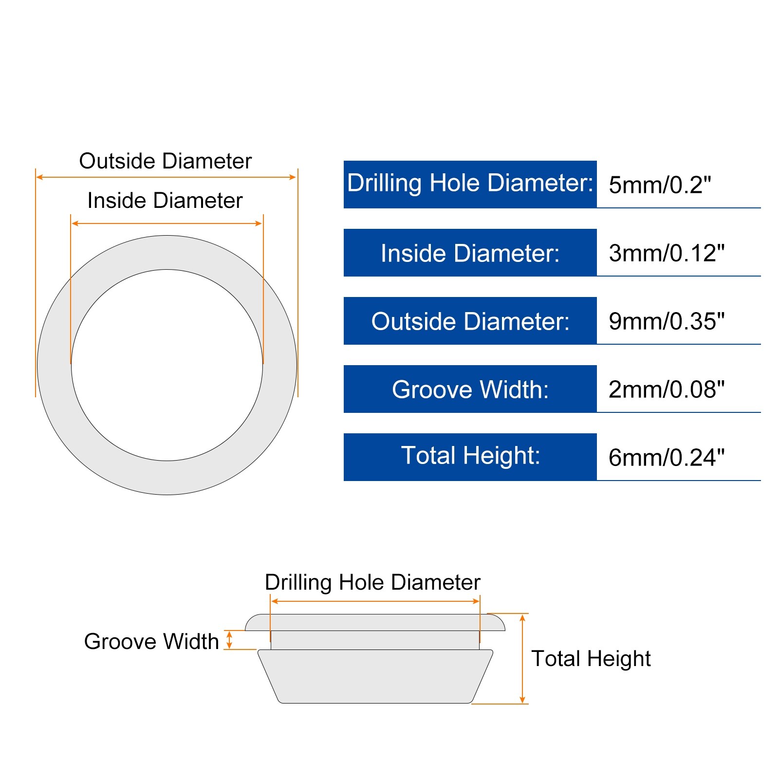 Rubber Grommets, Double-Sided Hollow Firewall Hole Plugs Round Electrical Wiring Gasket
