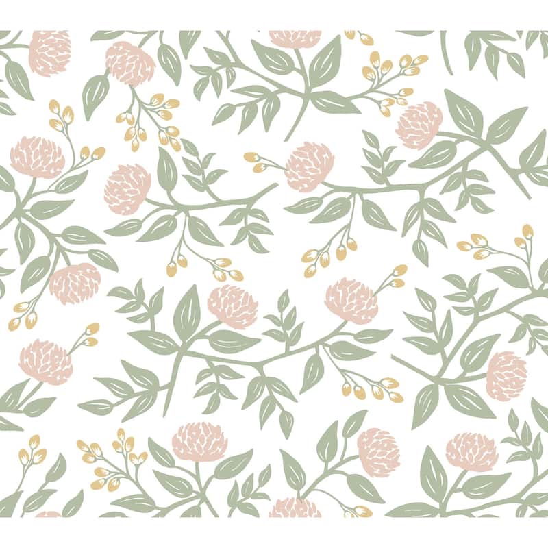 Rifle Paper Co. Peonies Blush Floral Premium Peel + Stick Wallpaper