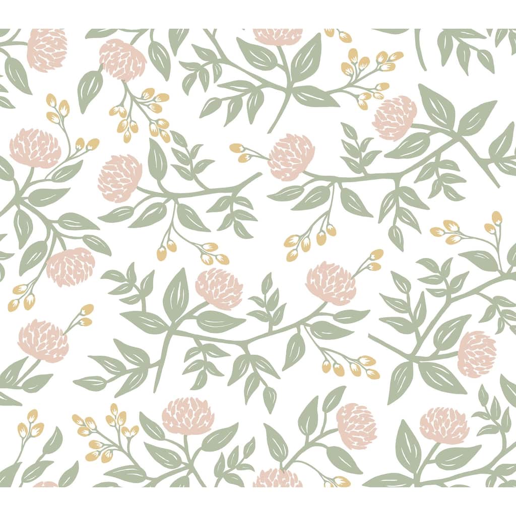 Rifle Paper Co. Peonies Blush Floral Premium Peel + Stick Wallpaper