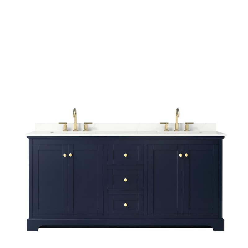 Avery 72-inch Double Vanity, Quartz Top