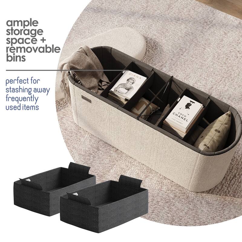 Emperyan Storage Bench for Living Room, Small Ottoman Foot Rest