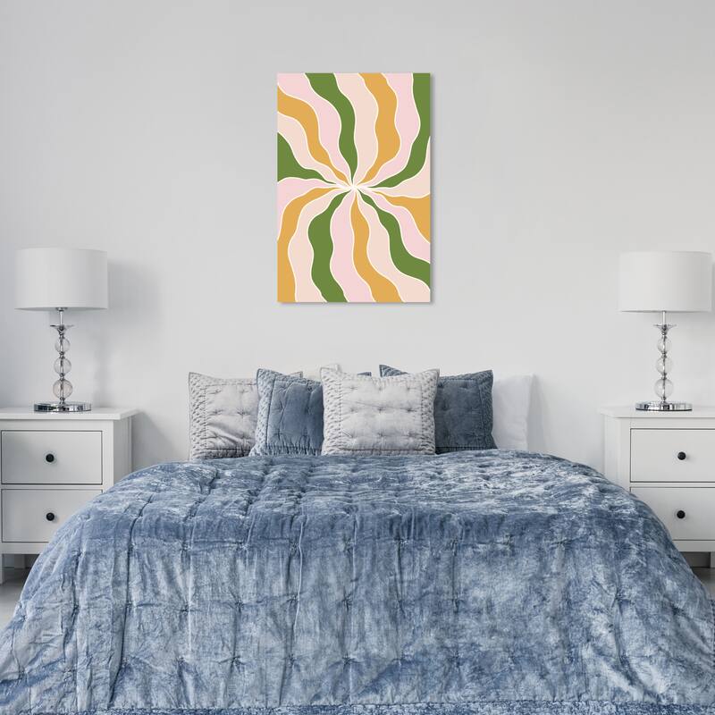 Wynwood Studio Canvas Abstract Fairy Tulle Gold and Light Pink Modern & Contemporary Wall Art Canvas Print