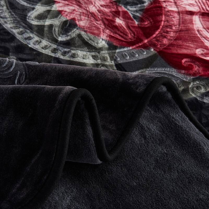 Heavy Crafted Thick Floral 9-pound Winter Fleece Blanket 85"x95"