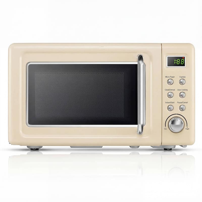 Costway 0.7Cu.ft Retro Countertop Microwave Oven 700W LED Display - See details