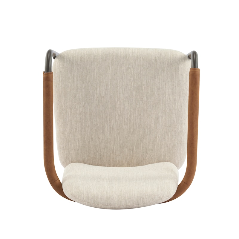 Christopher Knight Home - Modern 5 Piece Wood Top Dining Set with Iron Base Upholstered Chairs