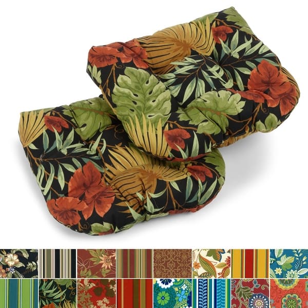 19inch Rounded Back Indoor/Outdoor Chair Cushions (Set of 2) 19" x 19" Bed Bath & Beyond