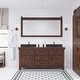 preview thumbnail 8 of 10, Aberdeen Double Sink Limestone Countertop Vanity & Large Barn Mirror