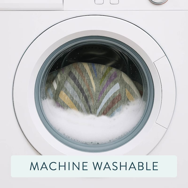 Machine Washable Indoor/ Outdoor Modern Feather Chantille Rug