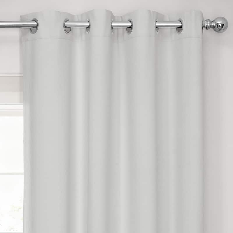 Exclusive Fabrics Solid Performance Linen Grommet Thermal Blackout Curtains for Bedroom & Living Room Curtains Single Panel