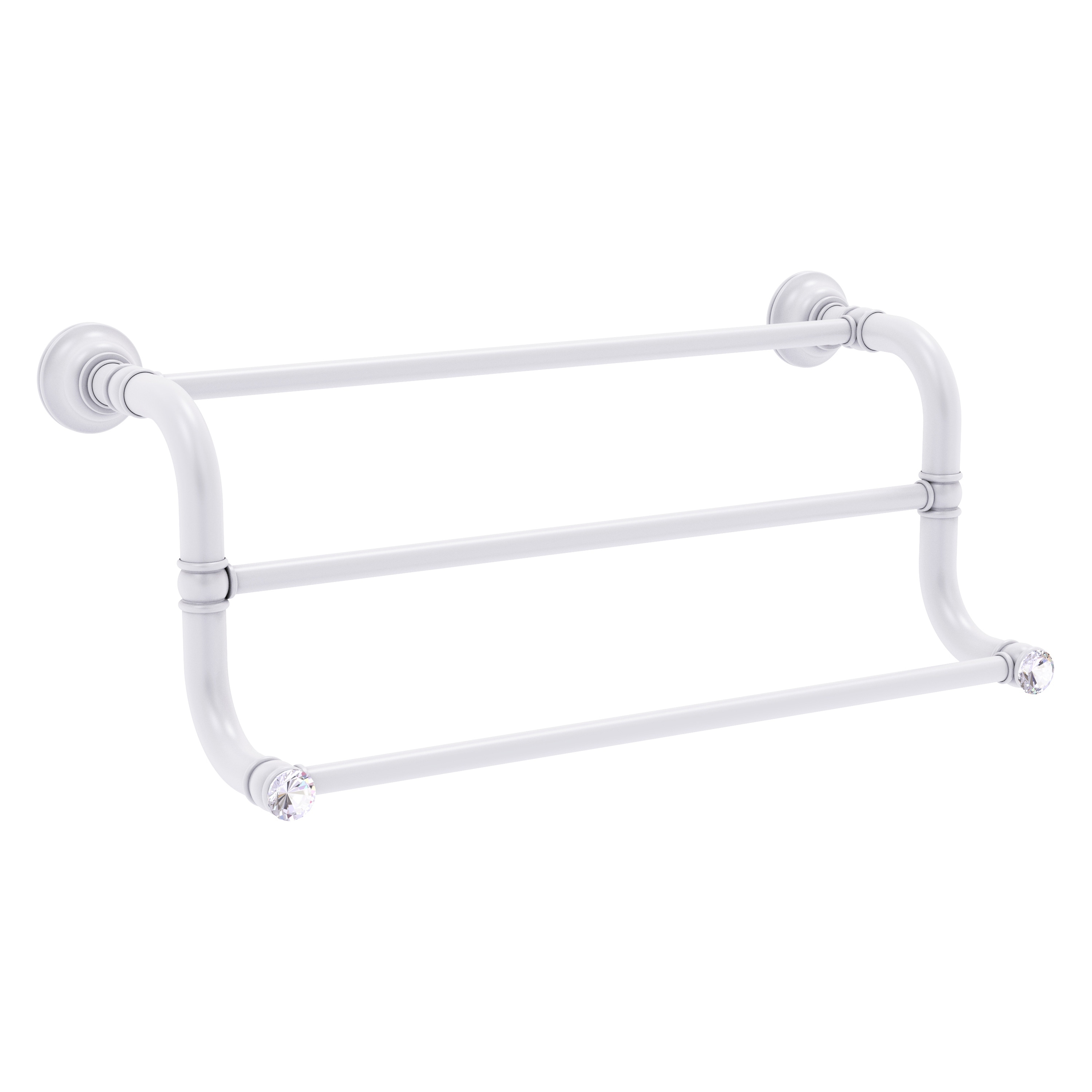 Allied Brass Carolina Crystal 3 Bar Hand Towel Rack
