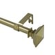 preview thumbnail 4 of 34, Modern Square Urn Adjustable Drapery Curtain Rod with Clip Rings 28"-48" - Antique Gold