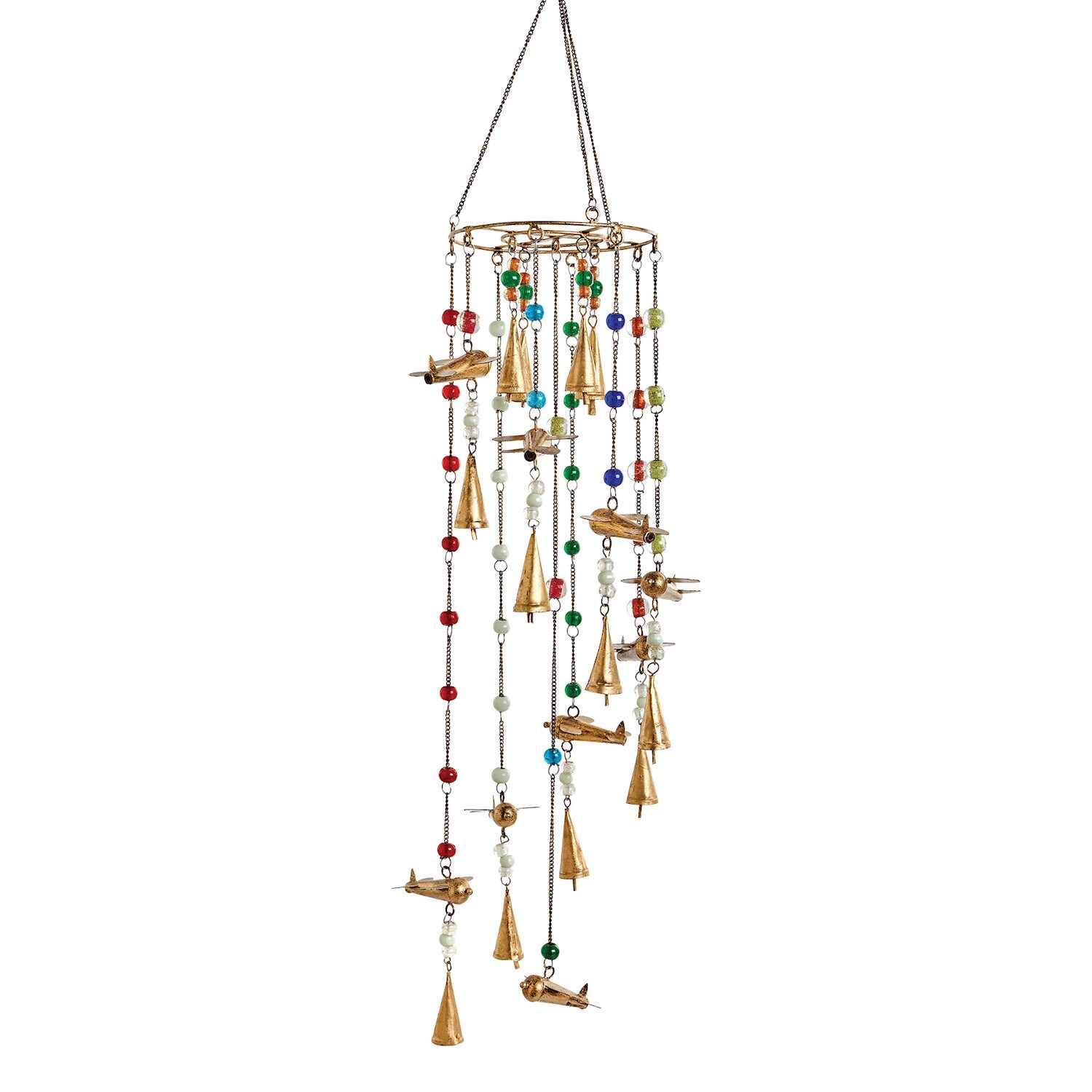 Shop Airplanes Wind Chime Iron And Glass Bead Windchimes Unique Home And Garden Decor Wind Bells Hang 35 Long Overstock 31789355