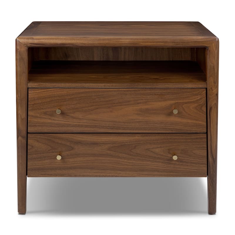 Poly & Bark Marla American Black Walnut Nightstand - Walnut