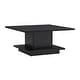 preview thumbnail 37 of 41, Ross Modern Square Coffee Table with Wrap Around Base Shelf and Hidden Storage by Strick & Bolton