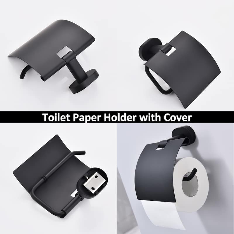 Wall Mounted 5 -Piece Bath Hardware Set Towel Holder Set