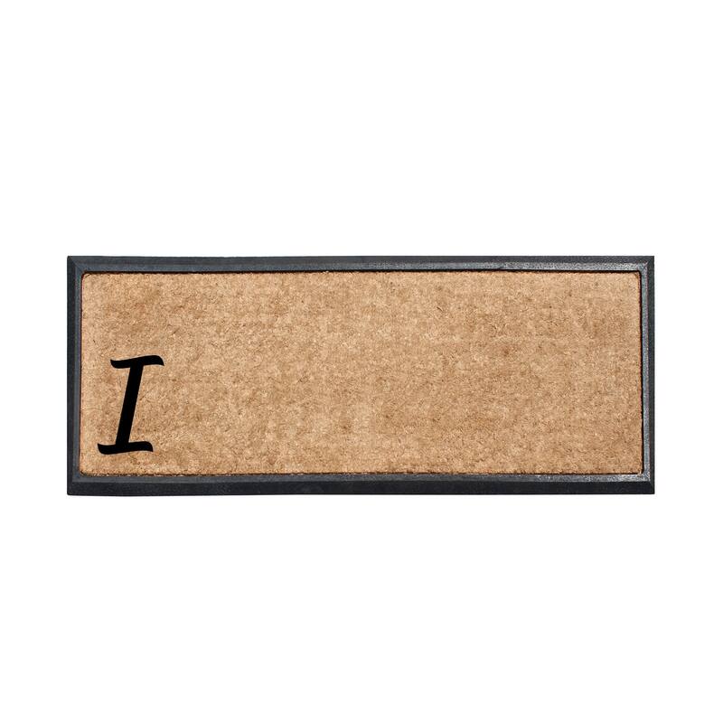 Rubber/Coir Molded Lucida 16-inch x 48-inch Monogrammed Doormat - monogrammed i