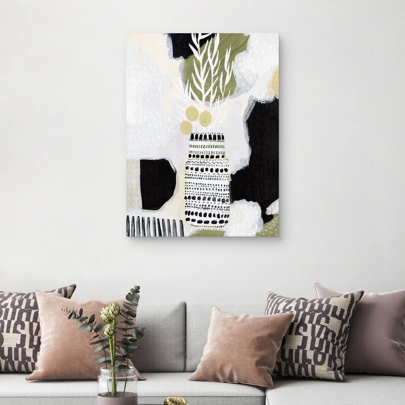 Tribal Still Life BW by Lynne Mack Canvas Art Print
