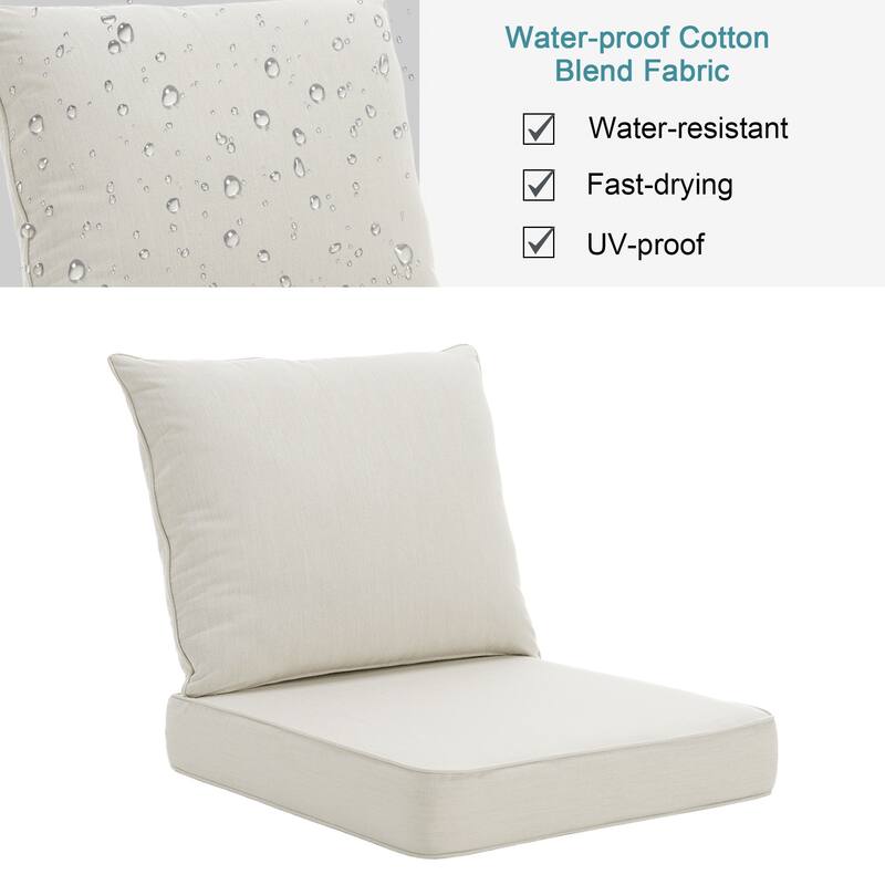 24"x23" Deep Seat Sunbrella Thick Cushion For Outdoor Club Chair,Rocking Chair