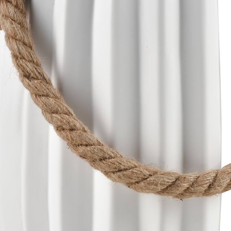 Elk Home Harding Matte White Earthenware 8.5 Inch Wide Vase