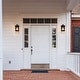 preview thumbnail 3 of 9, Modern Farmhouse Black 1-Light Outdoor Wall Sconces Traditional Glass Patio Wall Sconces - L6.7"X W9.1" X H11.8"