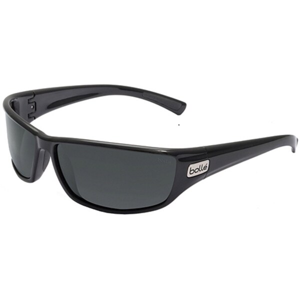 Bolle Python Sunglasses (Shiny Black Frames, Polarized TNS Lens). Opens flyout.