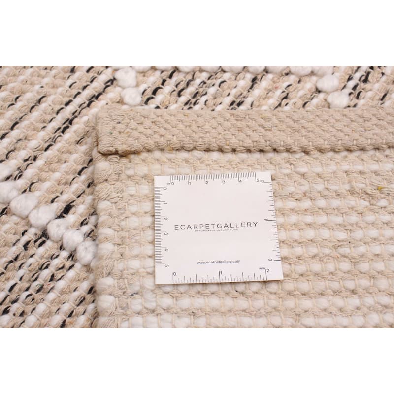 ECARPETGALLERY Braid weave Sienna Cream Wool Rug - 6'2 x 9'0