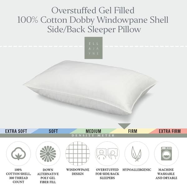 100% Cotton Dobby-Box Shell Firm Back/Side Sleeper Down Alternative ...