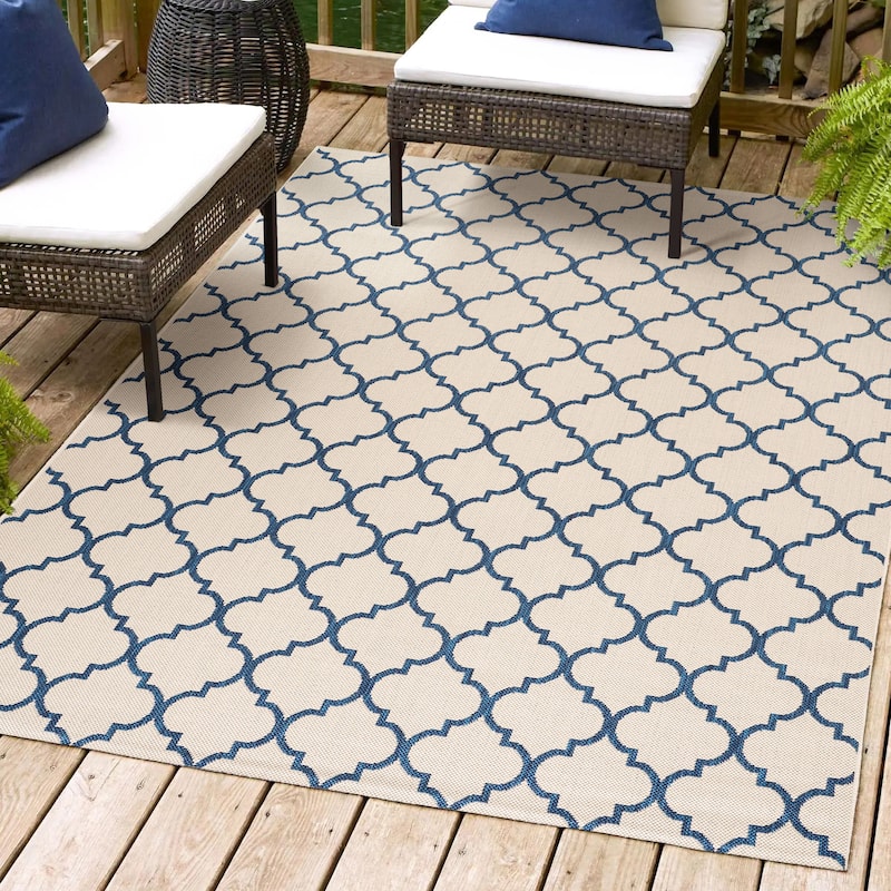 JONATHAN Y Isla Ogee Trellis Indoor/Outdoor Area Rug