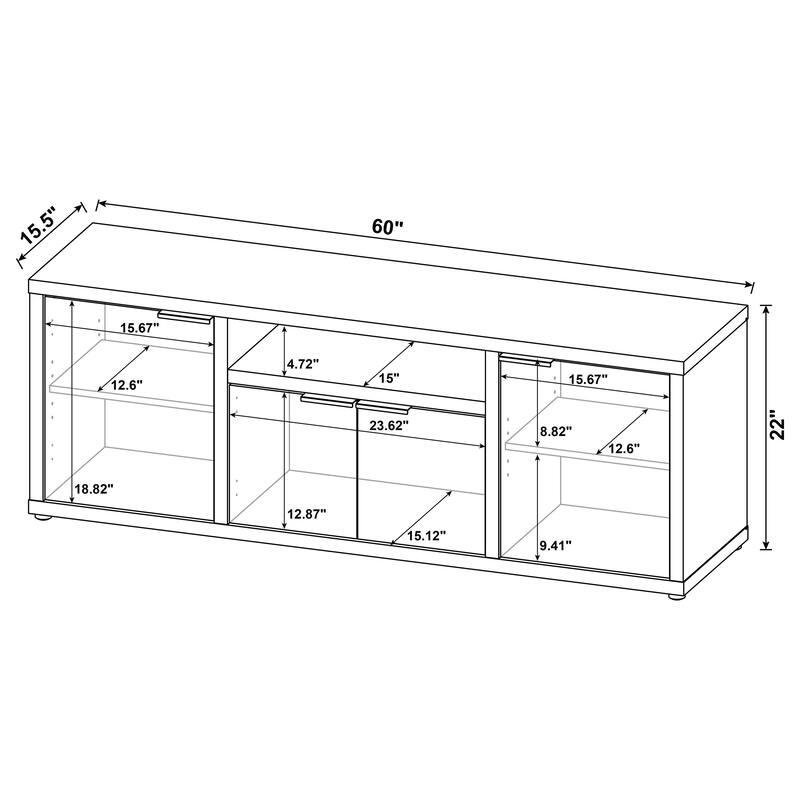 Tabby 3-Piece Entertainment Center With 60" TV Stand Mango