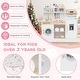 preview thumbnail 16 of 30, Costway Kids Kitchen Set Wooden Kitchen Playset with Clock, Microwave, - See Details
