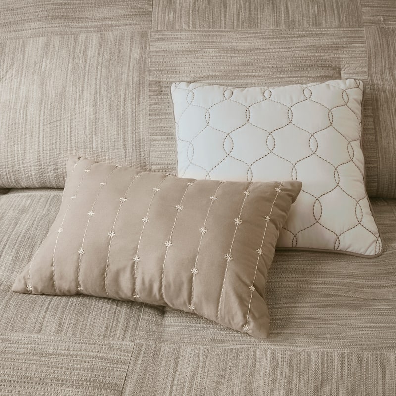 Madison Park Clayton 7 Piece Printed Seersucker Comforter Set
