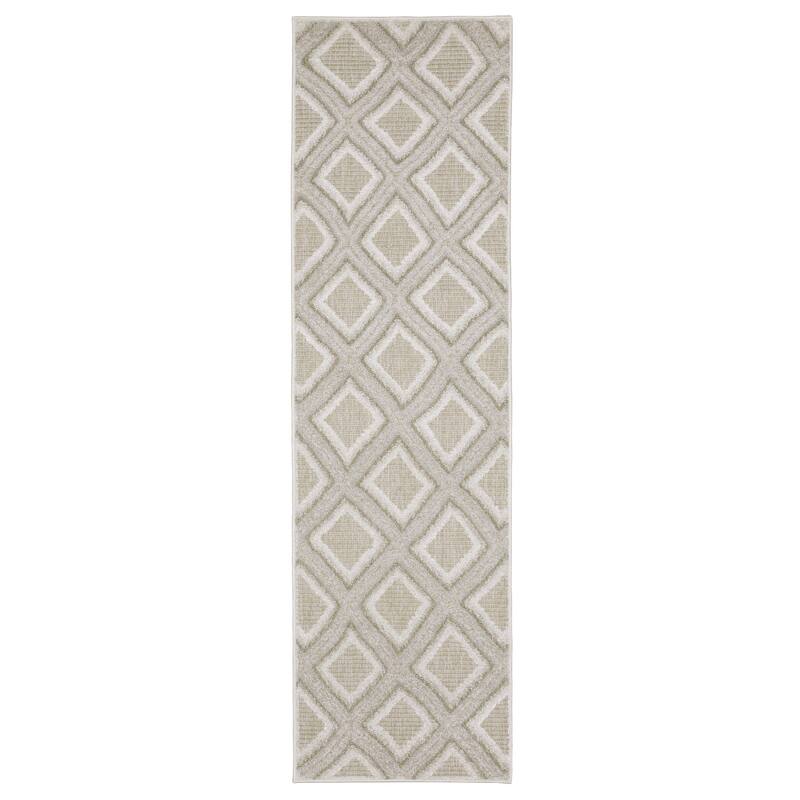 HomeRootsDiamond Transitional Rectangle Area Rug