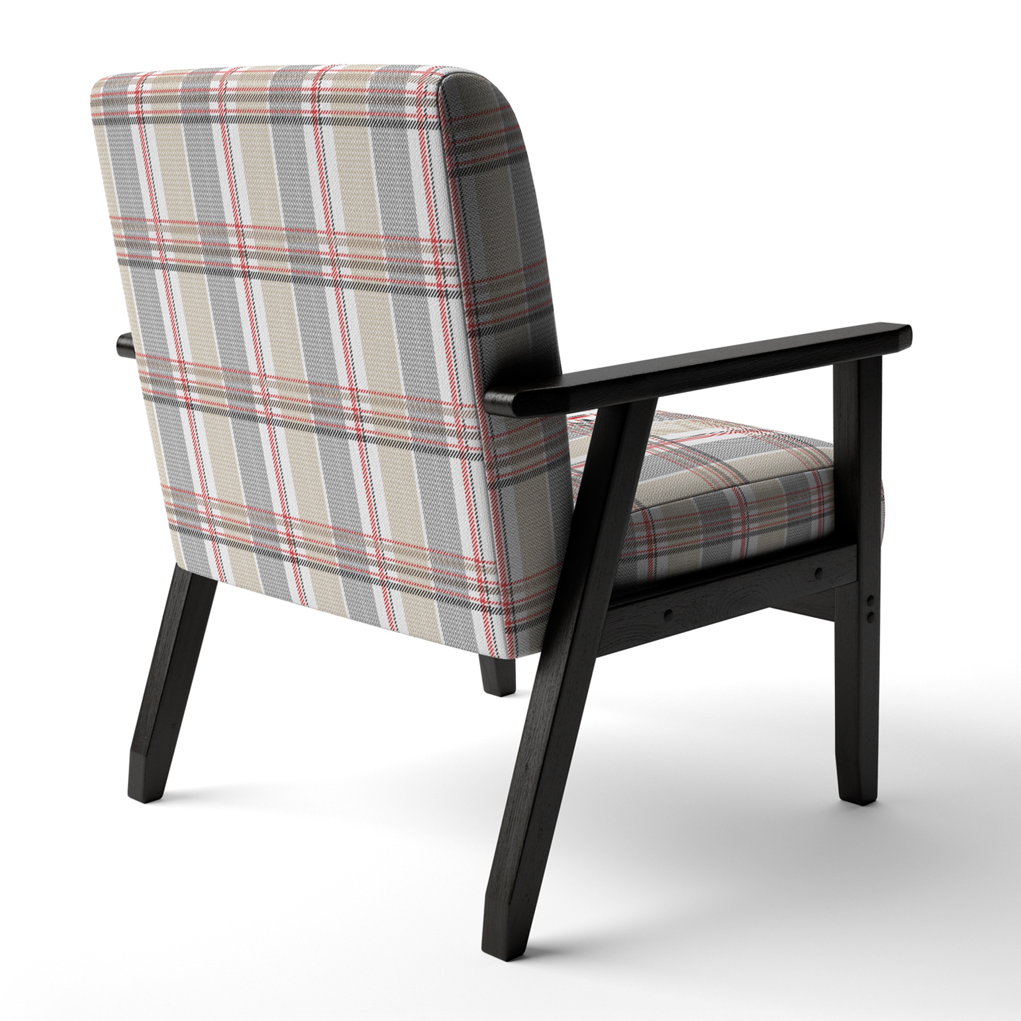 Cream tartan chair sale