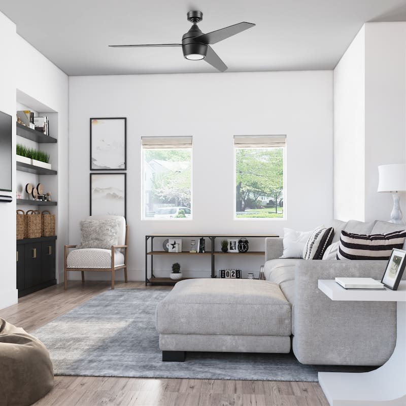 52" Honeywell Eamon Bronze Modern Indoor LED Ceiling Fan with Light, Remote Control