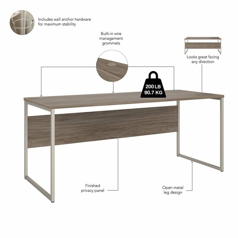 Hybrid 72W x 30D Computer Table Desk by Bush Business Furniture