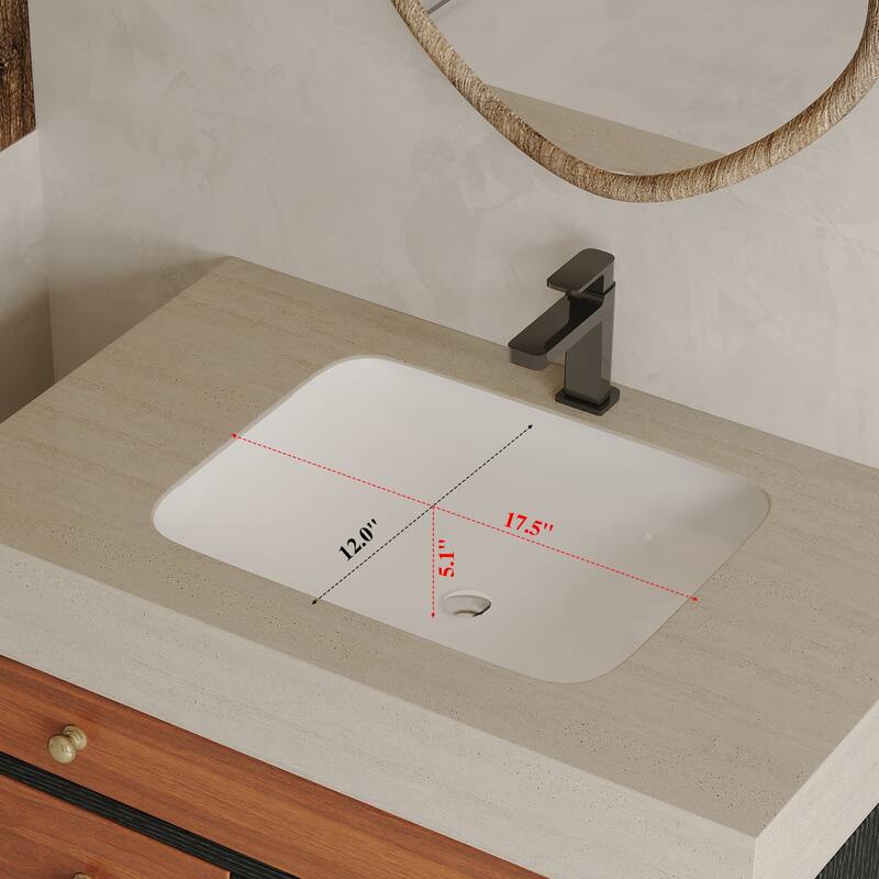 GDFStudio - Bristol Modern 29.9" Freestanding Bathroom Vanity with Sintered Stone Top, Ceramic Sink & Stainless Steel Legs