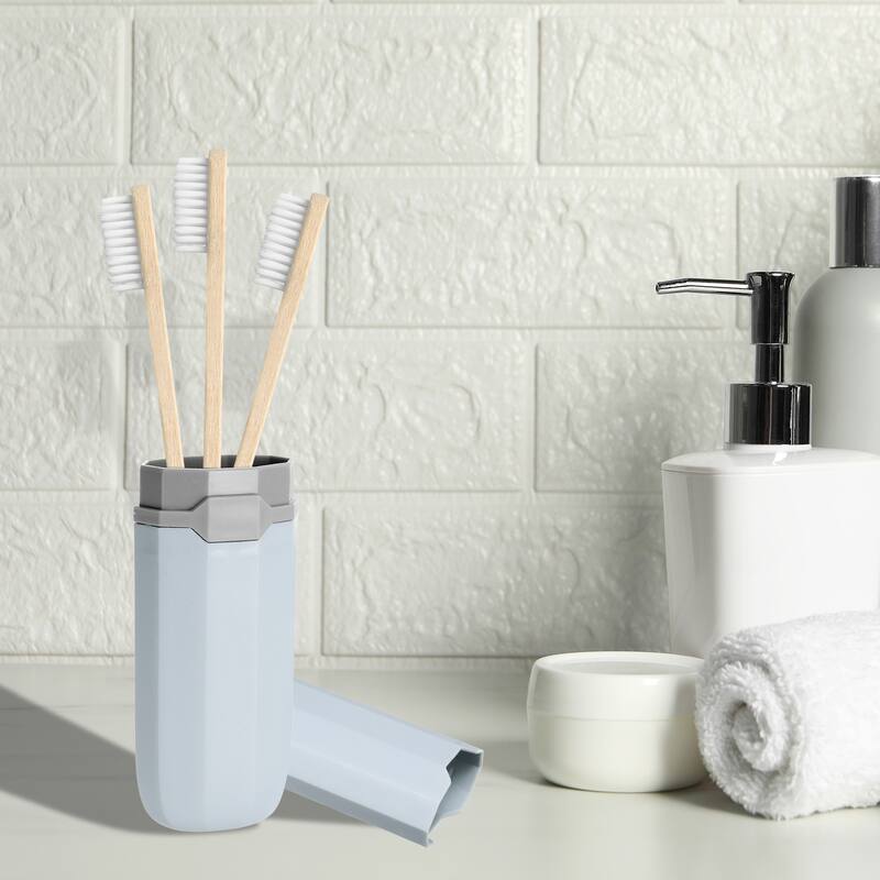 2pcs Travel Toothbrush Case Transparent Portable Toothbrush Holder