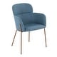 preview thumbnail 8 of 47, Carson Carrington Milan Chair (Set of 2) Blue Noise/Antique Brass